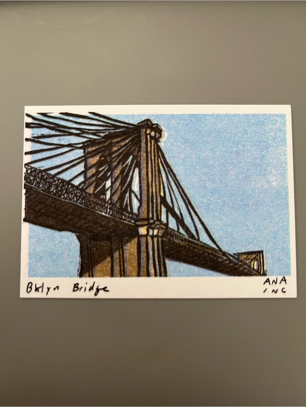 Ana Inciardi Mini Print - Bklyn Bridge